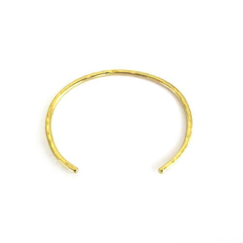 Goldeluxe Hammered Cuff Brass (Small 2.25" Wide)