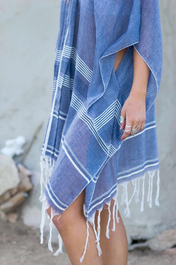 The Handloom Cape - Indigo