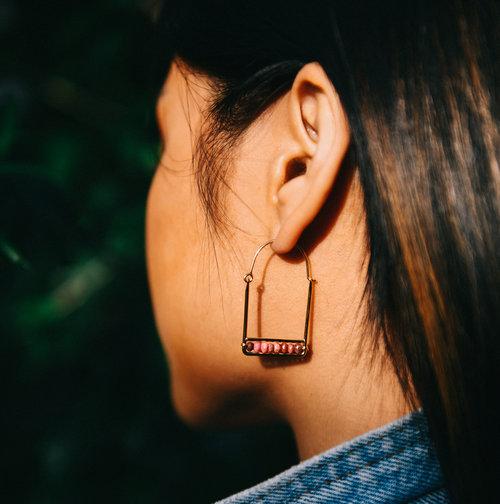 Goldeluxe Mini Hoops (Turquoise)
