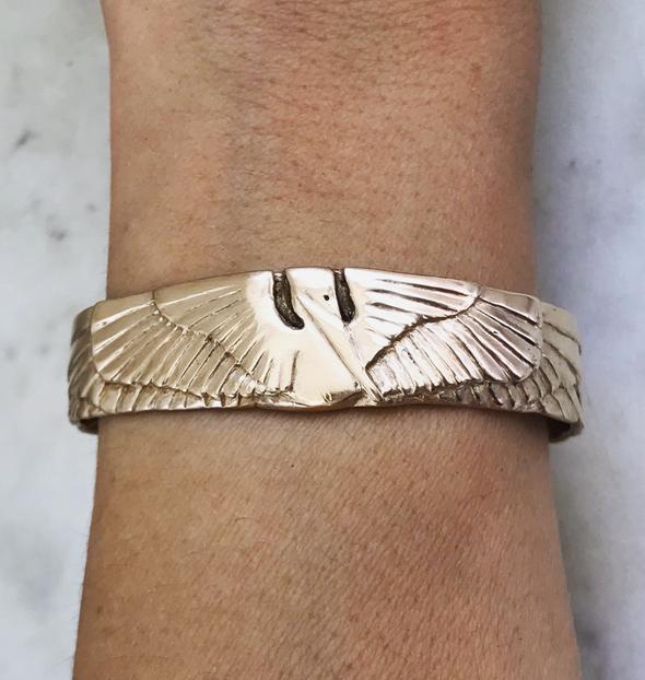 Mimosa Petite Pelican Cuff Bracelet - Bronze