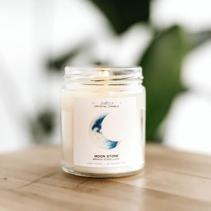 Jaxkelly Moonstone Crystal Candle