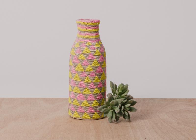 Kazi Beaded Pink, Sun + Pearl Bud Vase