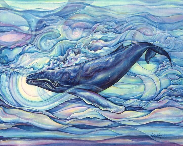 Colleen Wilcox Art - Mystic Blue Giclee Canvas Print