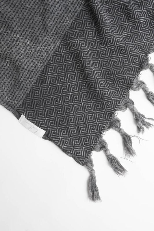 The Handloom Hare Towel (Black)