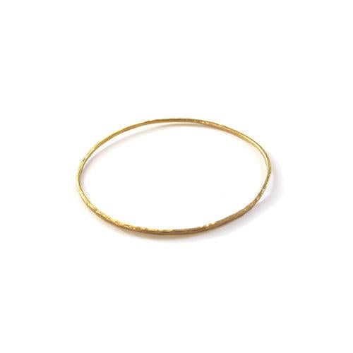 Goldeluxe Hammered Oval Bangle (Medium)