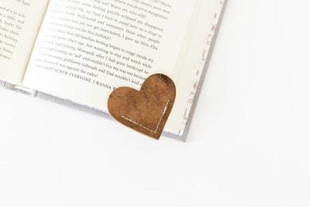 Jennifer Lesley Leather Bookmark - Bronze Foil