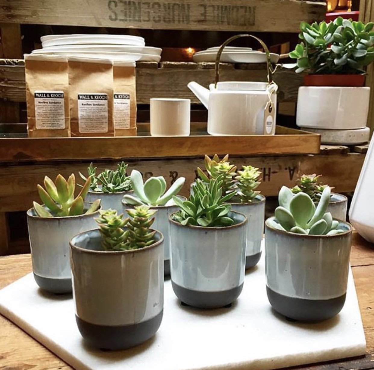 HK Living - Ceramic Pot - Black and White