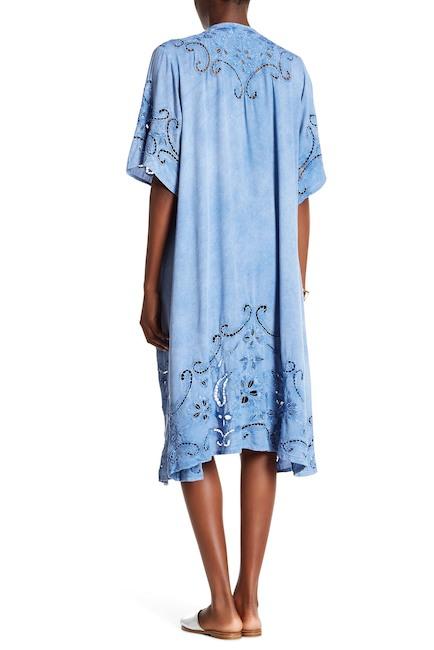 Tiare Hawaii Fleet Wood Kimono - Blue Stone Wash