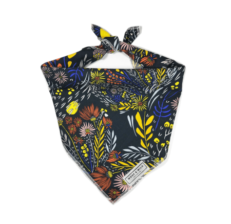 Woof And Wild April - Dog Bandana (M) (18" × 18" Square)