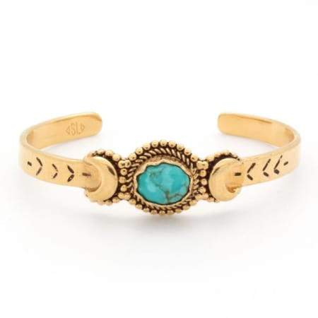 Tribe Jewelry Crescent Moon Bracelet Gold