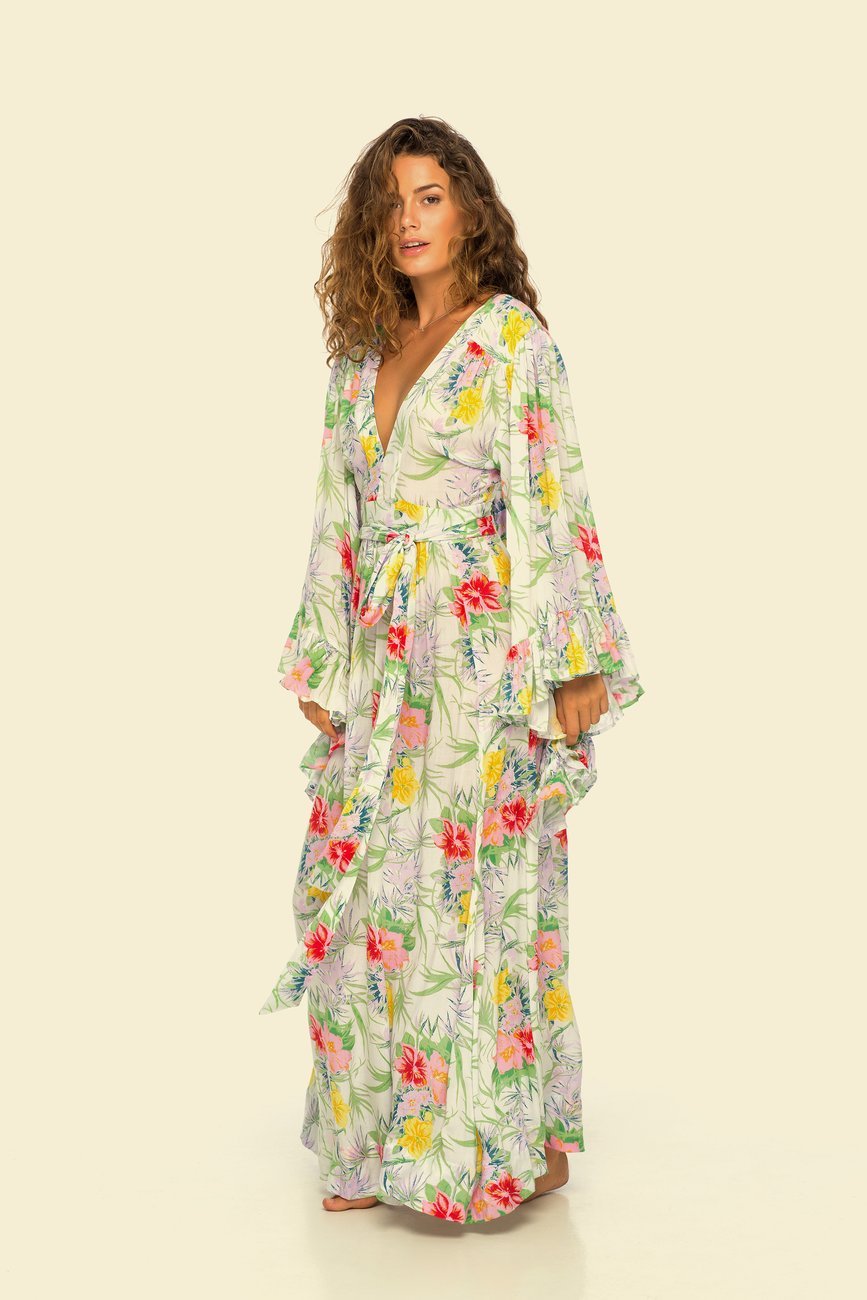 Indah Angel Printed Wing Dress S