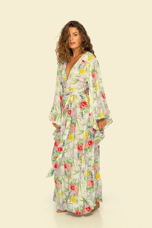 Indah Angel Printed Wing Dress M