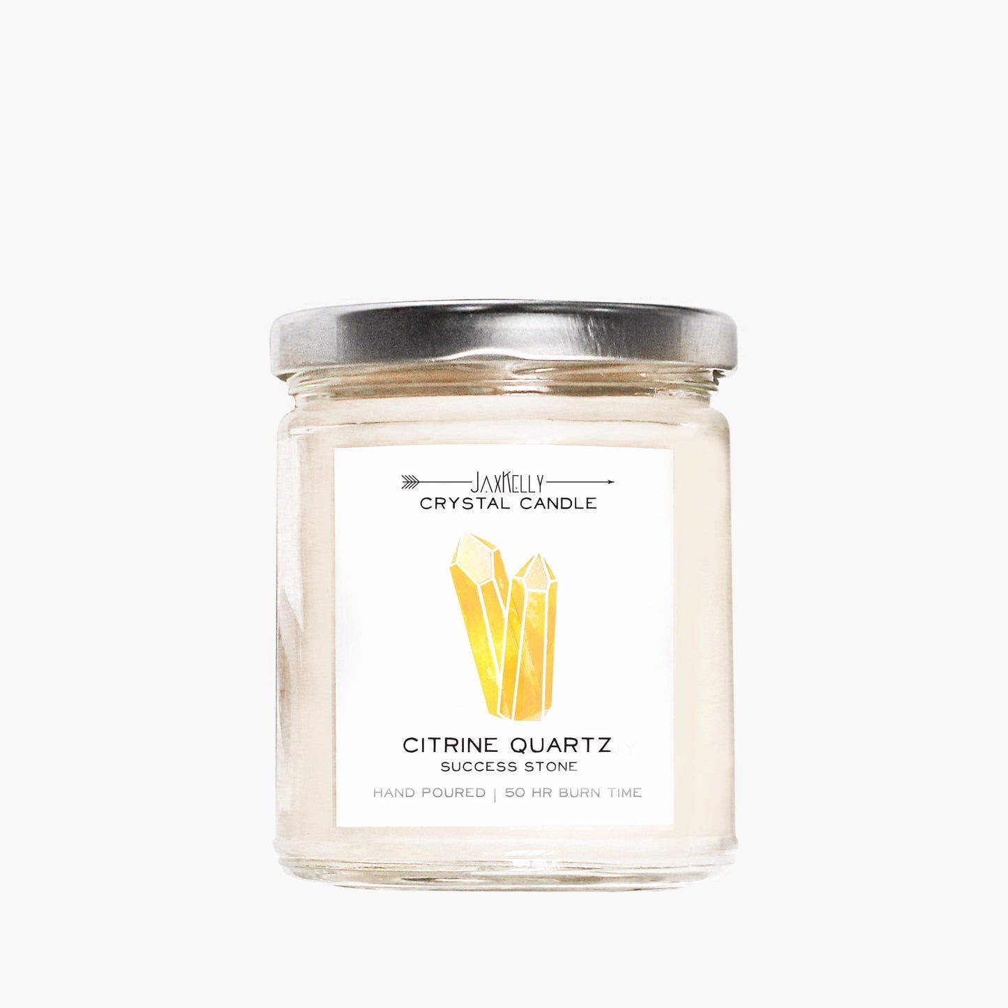 Jaxkelly Citrine Crystal Candle