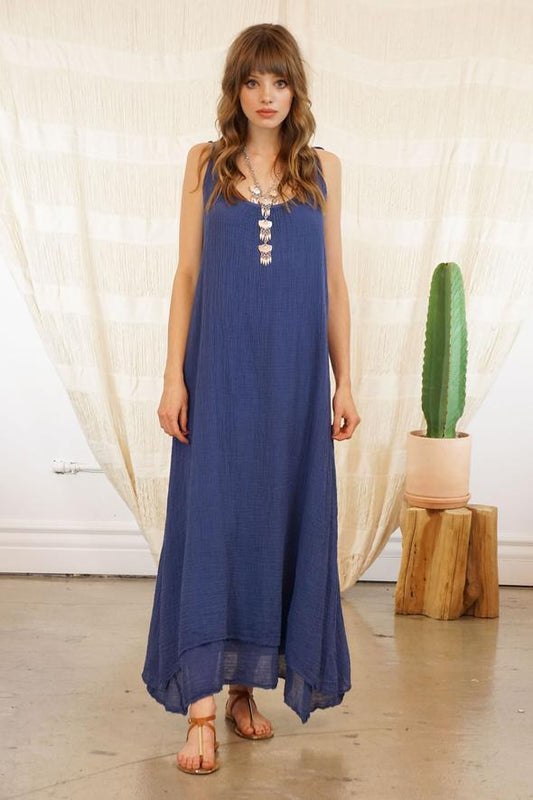 The Handloom Su Maxi Dress - Indigo