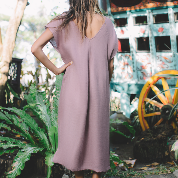Lost & Found Escondido Kaftan Dress - Mauve