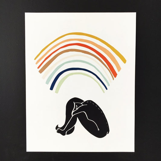 Native Bear Rainbow Likes Girl Print