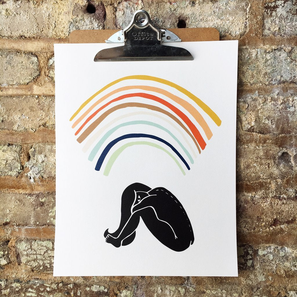 Native Bear Rainbow Likes Girl Print