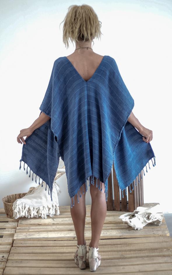 The Handloom Gece V Back - Indigo