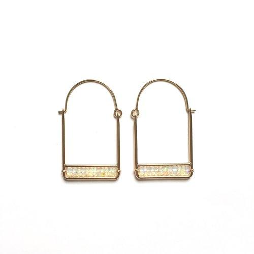 Goldeluxe Mina Hoops (Opal)