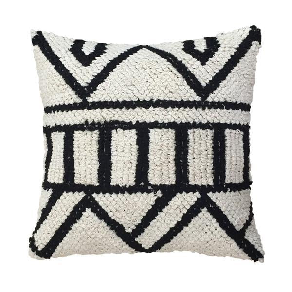 HK Living - Hand Knotted Cushion - Black and White
