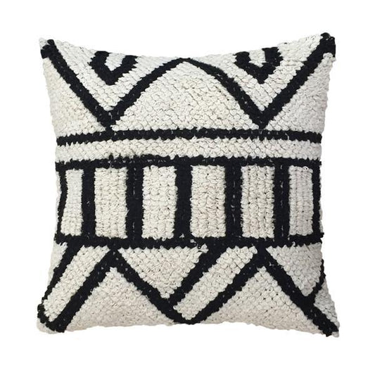 HK Living - Hand Knotted Cushion - Black and White