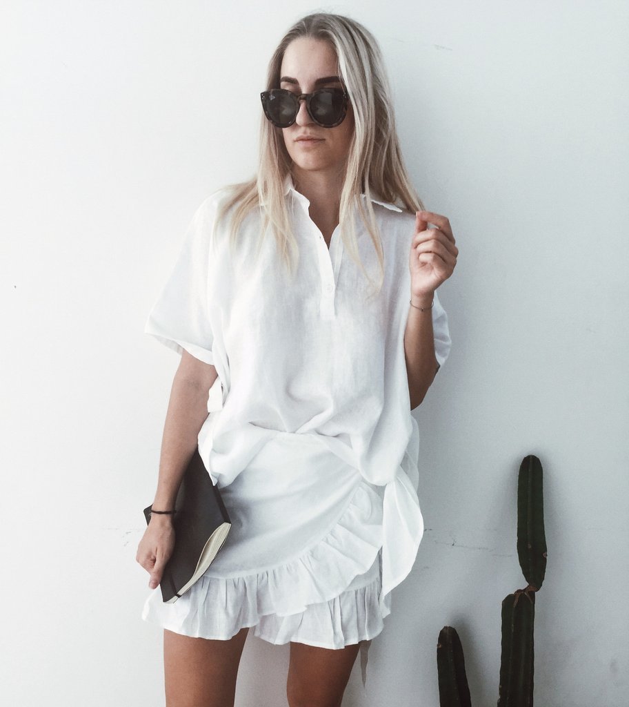 LJC Designs Milly Frill Skirt - White - Large