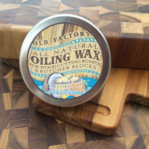 Old Factory All Natural Cutting Board Seasoning Wax Tin