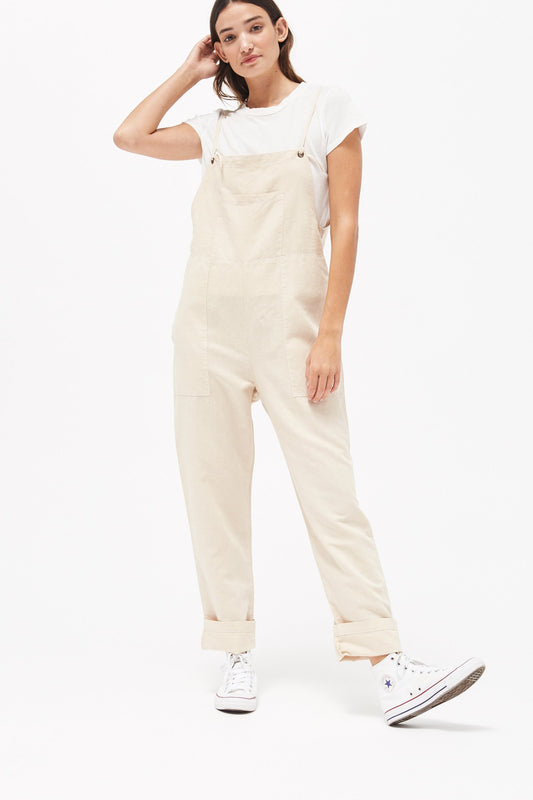 LaCausa Cezanne Overalls - Cotton Linen Biscuit - Small