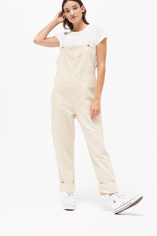 LaCausa Cezanne Overalls - Cotton Linen Biscuit - Medium