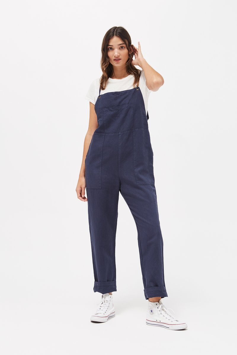 LaCausa Cezanne Overalls - Cotton Linen Biscuit - Small