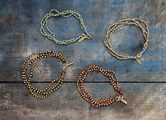 Nkuku Beaded Bracelet Chestnut