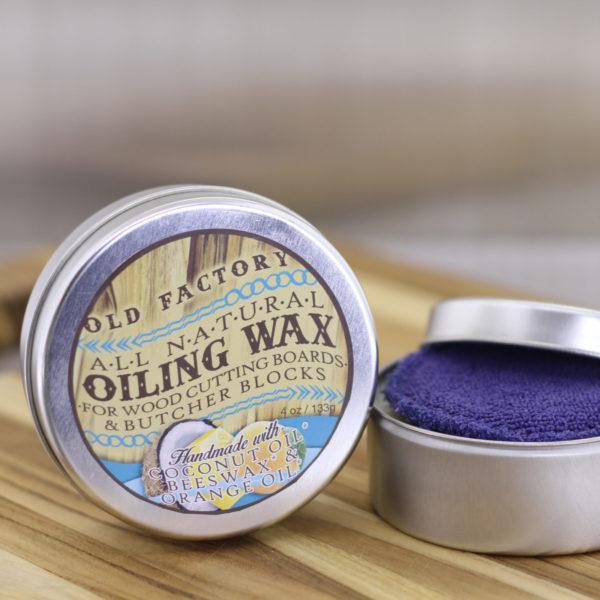 Old Factory All Natural Cutting Board Seasoning Wax Tin