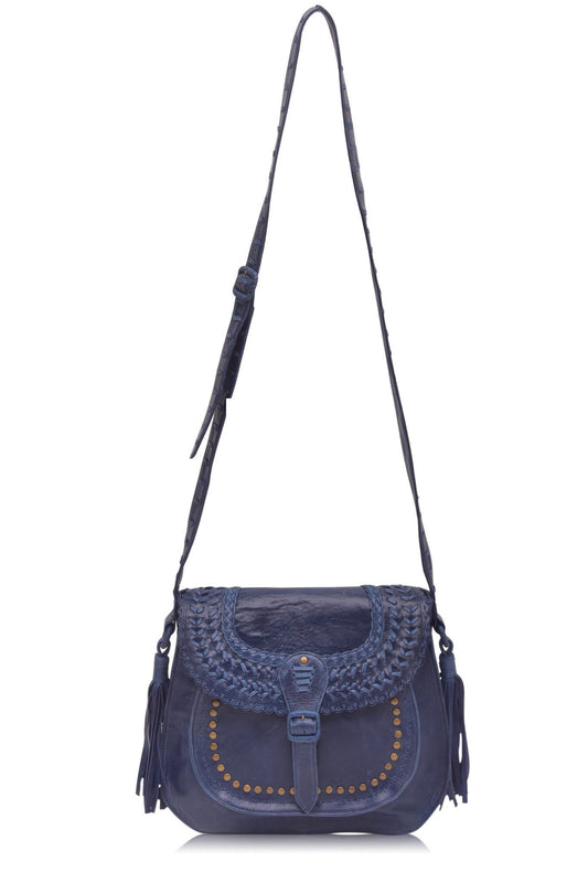 Elf La Bonita Leather Saddle Bag - Nordic Blue