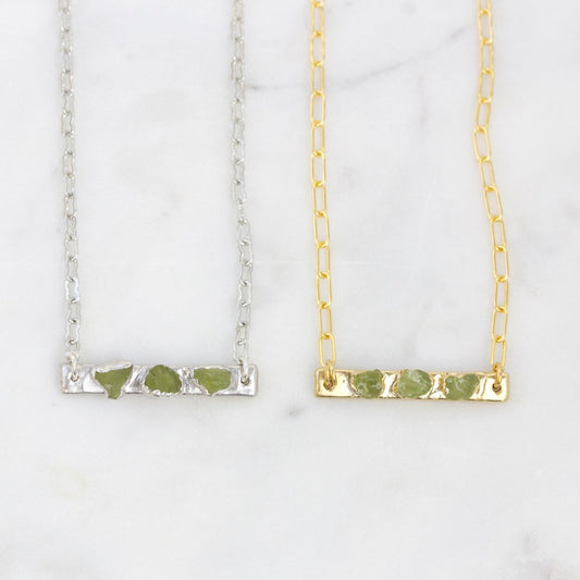 Dani Barbe Peridot Bar Pendent