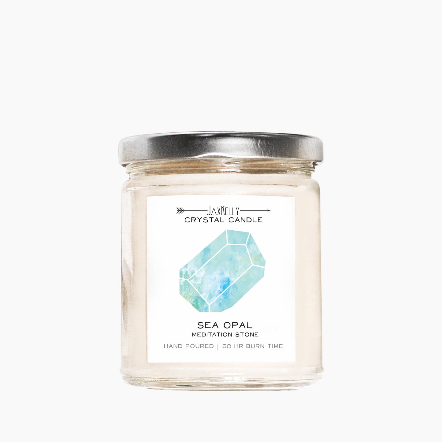 Jaxkelly Sea Opal Crystal Candle