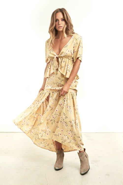 Saltwater Luxe Coco Maxi Skirt Floral