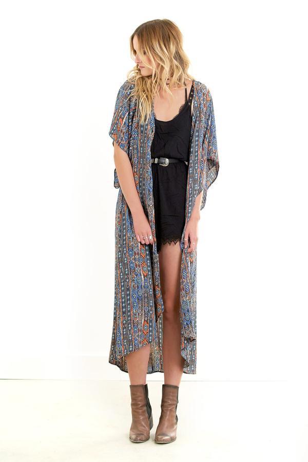 Saltwater Luxe Festival Kimono Geo