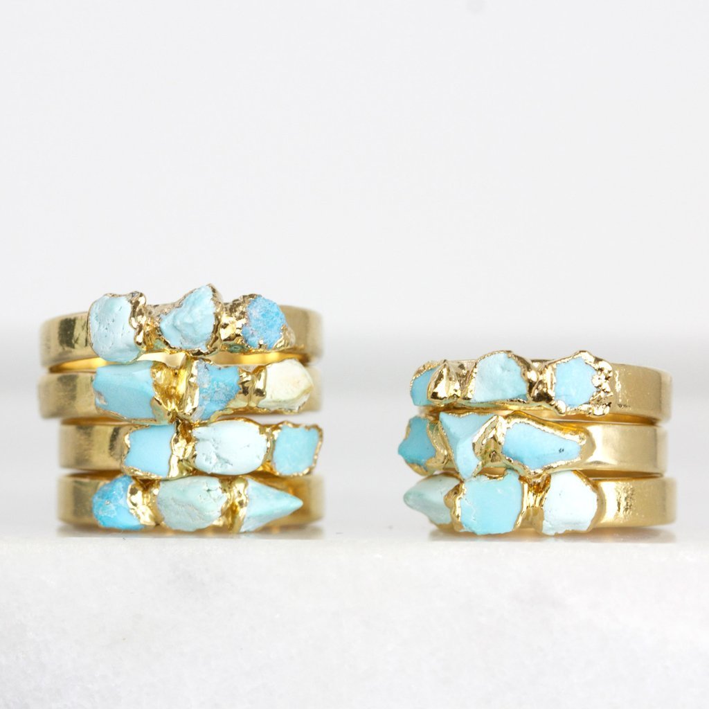 Dani Barbe Turquoise Stacking Ring (8)