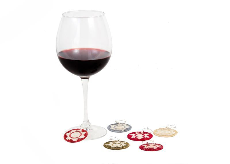 Kazi Rhubarb + Brick Wine Charms, Set of 6