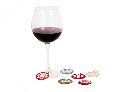Kazi Rhubarb + Brick Wine Charms, Set of 6