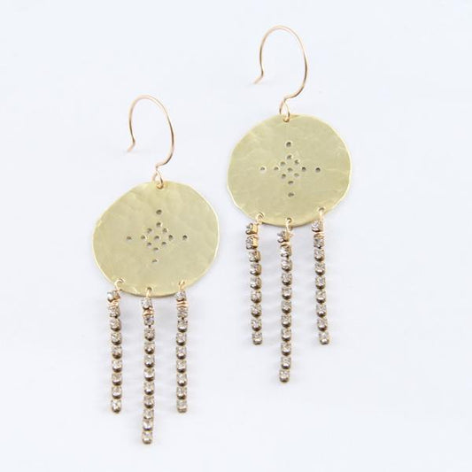 Navone Rhinestone Dreamcatcher Earrings