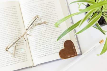 Jennifer Lesley Leather Bookmark - Bronze Foil