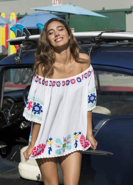 Blue Boheme Eloise Embroidered Tunic Cotton OS