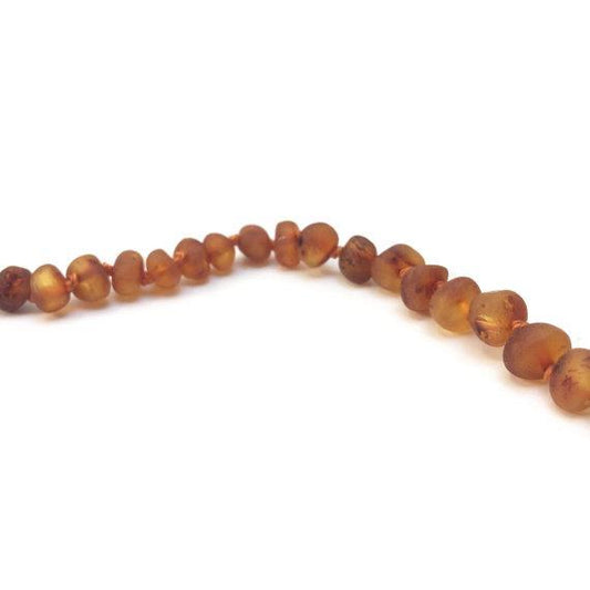 Canyon Leaf Raw Baltic Amber Necklace 12in (Honey)