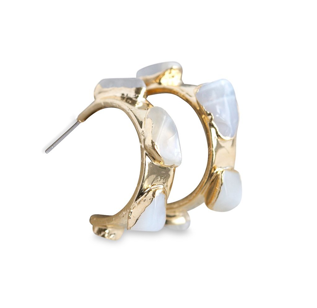 Dani Barbe Moonstone Hoops