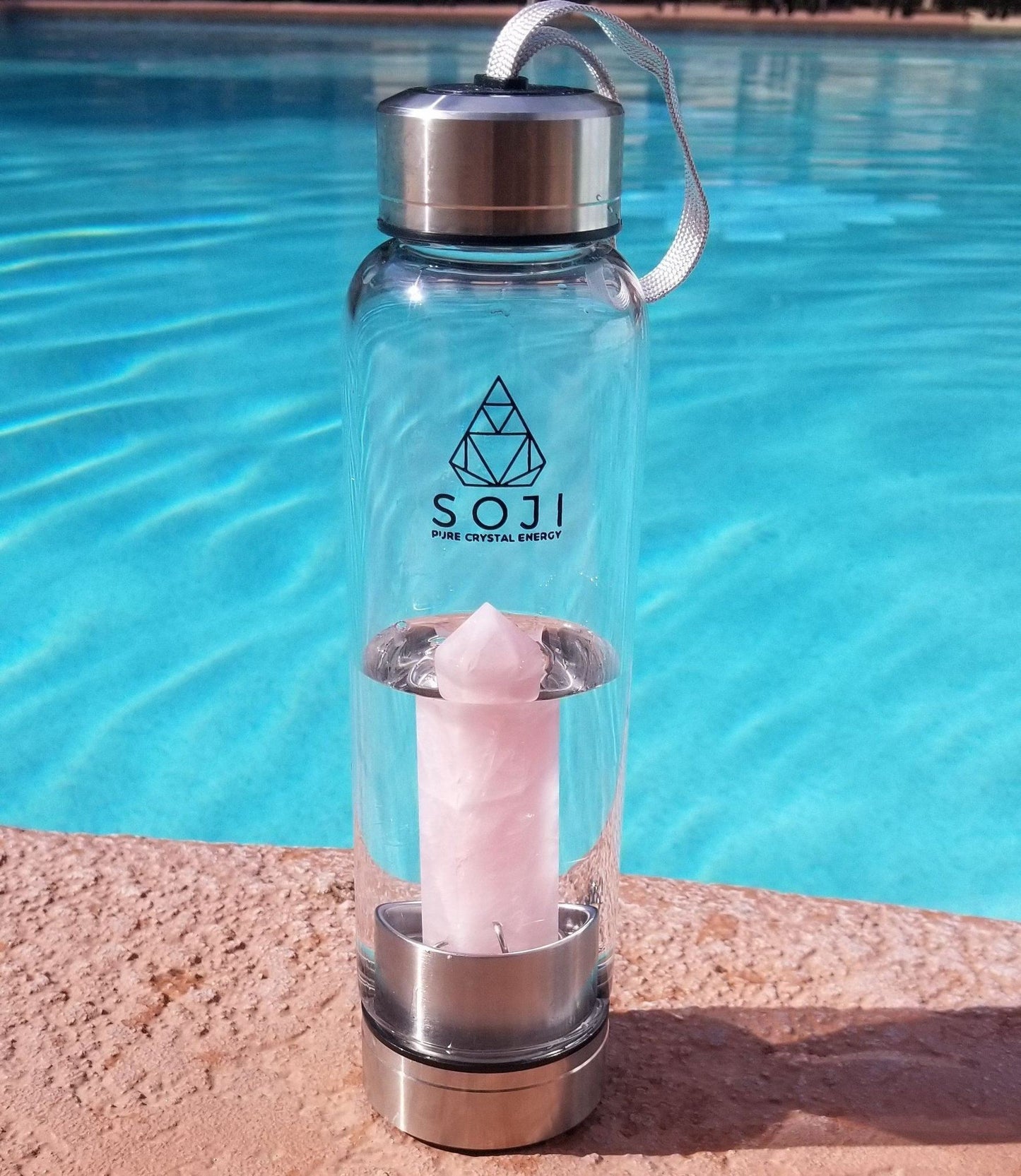 Soji Rose Quartz Water Bottle