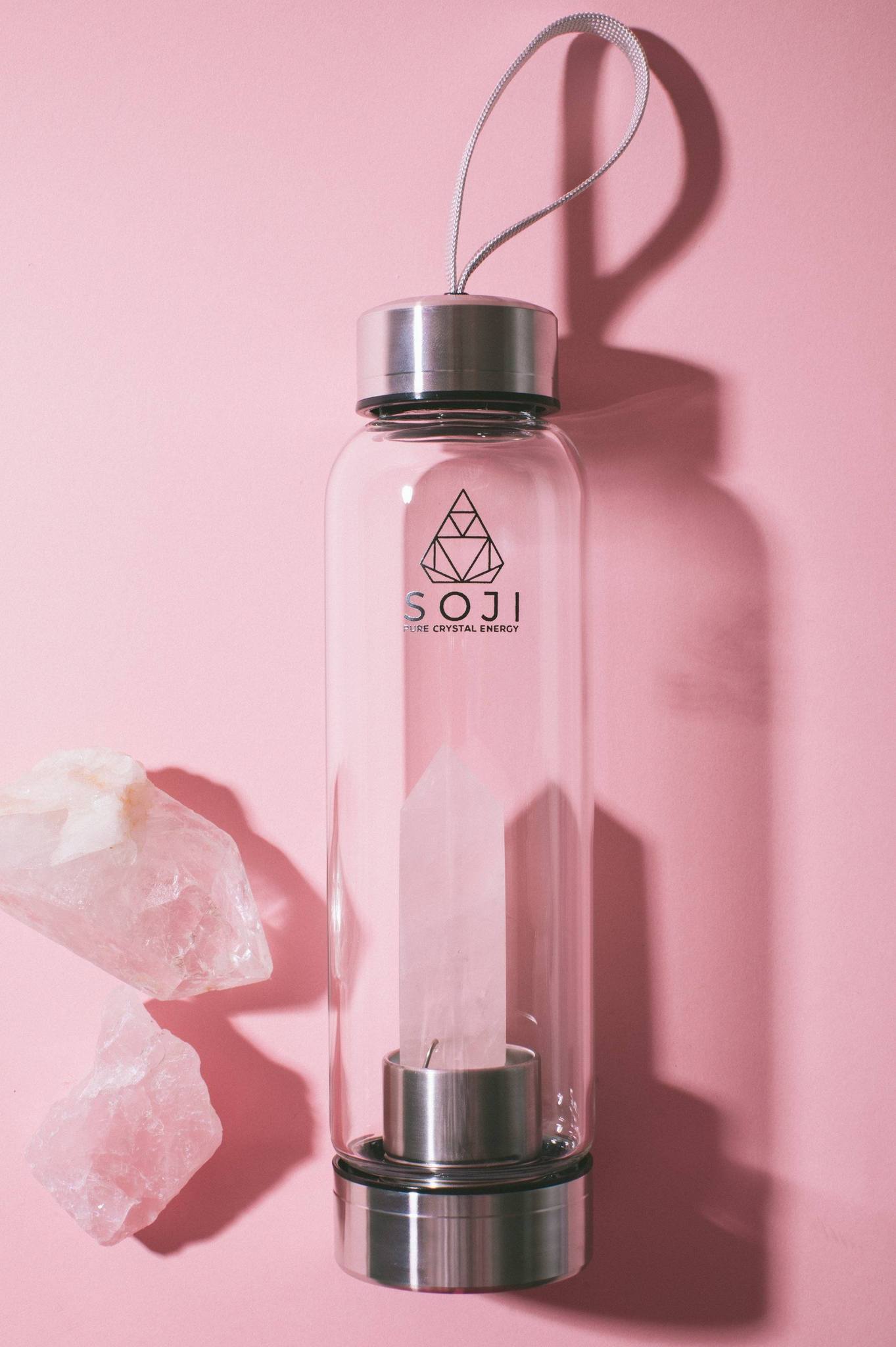 Soji Rose Quartz Water Bottle